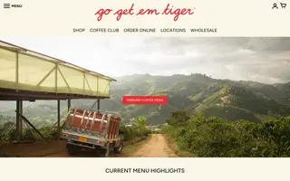 Go Get Em Tiger homepage website preview