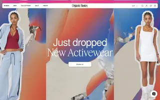 Organic Basics homepage website preview