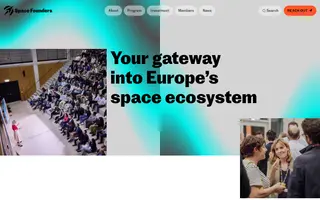 Space Founders homepage website preview