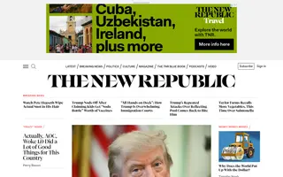 The New Republic homepage website preview