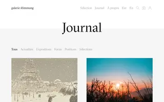 Galerie Stimmung homepage website preview