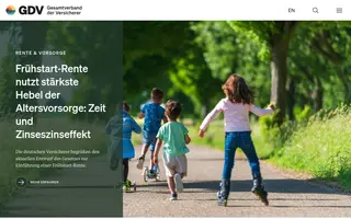 GDV homepage website preview