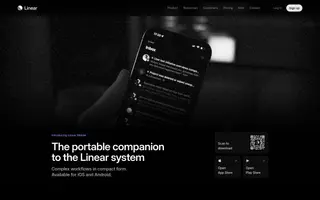 Linear homepage website preview