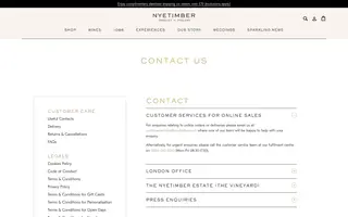 Nyetimber homepage website preview