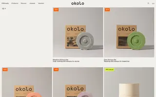 Okolo homepage website preview