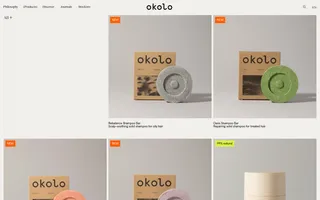 Okolo homepage website preview
