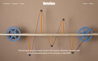 Notation Capital homepage website preview
