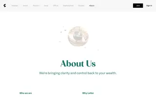 Letter homepage website preview