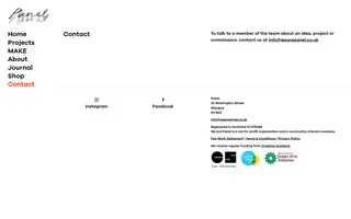 Panel homepage website preview