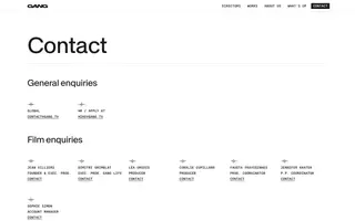 Gang homepage website preview