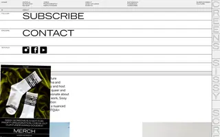 Sissy Screens homepage website preview