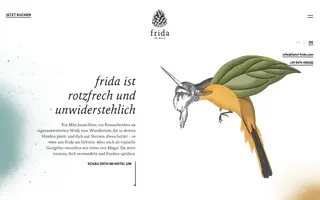 Hotel Frida homepage website preview