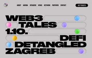 Web3 Tales homepage website preview