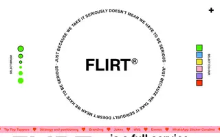 FLIRT homepage website preview