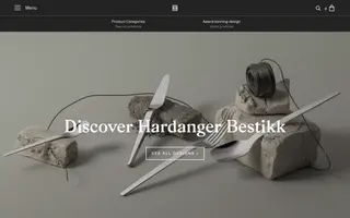 Hardanger Bestikk homepage website preview