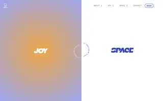 Joy Space homepage website preview
