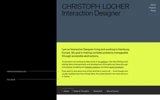 Christoph Locher homepage website preview