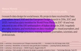 Matteo Moretti homepage website preview