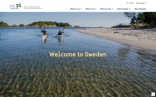 Visit Sweden homepage website preview