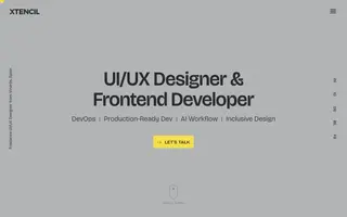Xtencil homepage website preview