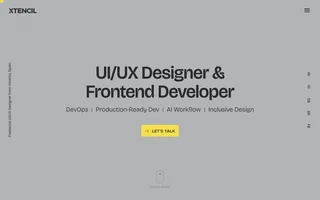 Xtencil homepage website preview