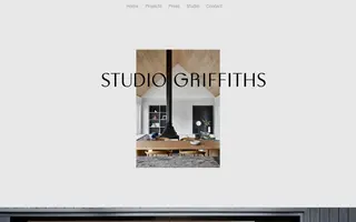 Studio Griffiths homepage website preview