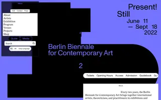 12th Berlin Biennale for Contemporary Art homepage website preview