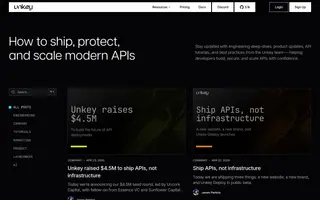 Unkey homepage website preview