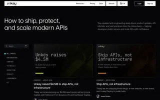 Unkey homepage website preview