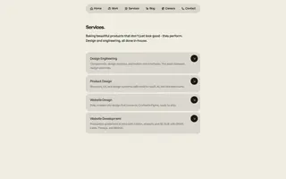 Oven Studio homepage website preview