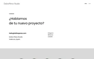 Dailos Pérez Studio homepage website preview