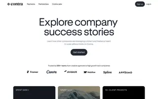Contra homepage website preview