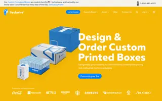 Packwire homepage website preview