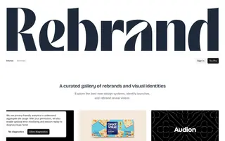 Rebrand Gallery homepage website preview