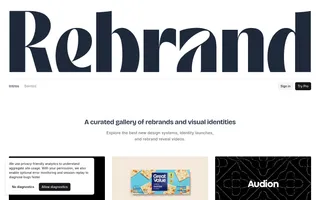 Rebrand Gallery homepage website preview