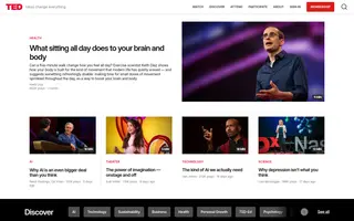 TED homepage website preview