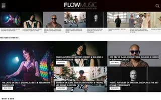 Flow Music homepage website preview