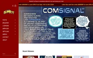 Blambot homepage website preview