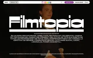 Filmtopia homepage website preview