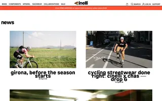 Cinelli homepage website preview