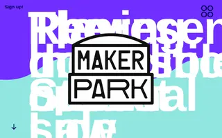 Maker Park homepage website preview