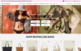Accessorize homepage website preview