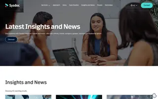 Sysdoc homepage website preview