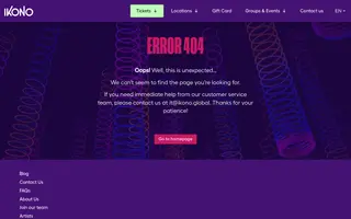 IKONO homepage website preview