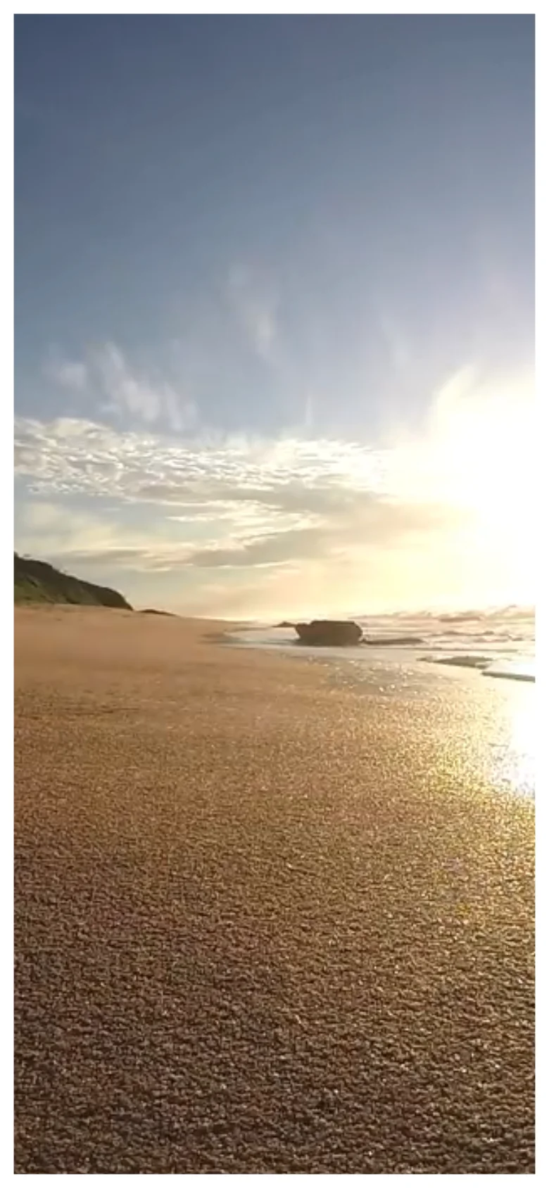 The mobile version maintains the minimalist aesthetic but stacks the content vertically for easier scrolling. The hero image and category thumbnails appear in a single-column layout, and the text is centered to fit the narrower screen width.