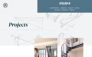 Atelier.M homepage website preview