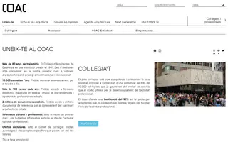 COAC homepage website preview