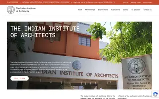 The Indian Institute of Architects homepage website preview