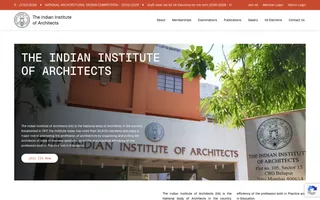 The Indian Institute of Architects homepage website preview
