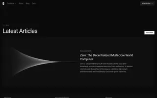 LayerZero homepage website preview